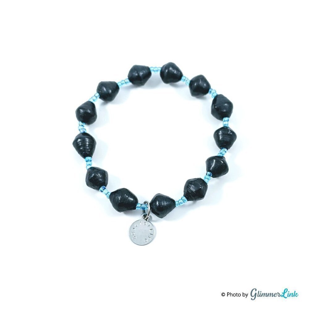 BeadforLife Uganda Paper Beads Handmade Stretch Bracelet